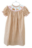 Woodland Animals Smocked Helen Dress