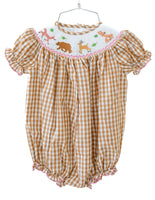 Woodland Animals Smocked Birdie Bubble