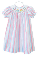 Trains Smocked Helen Dress