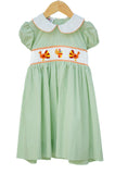 Thanksgiving Smocked Green Caroline Dress