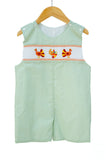 Thanksgiving Smocked Green Benjamin Jonjon