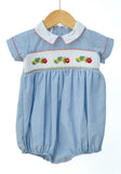 Back to School Caterpillar Smocked Henry Bubble