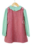 Winter Berry Jumper + Green Scalloped Shirt