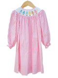 Rainbow Christmas Trees Smocked Helen Dress