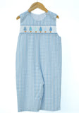 Blue Christmas Trees Smocked Norman Longall
