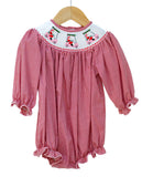 Golfing Santa Smocked Birdie Bubble