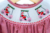 Golfing Santa Smocked Helen Dress