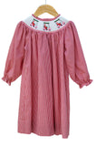 Golfing Santa Smocked Helen Dress