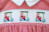 Golfing Santa Smocked Norman Longall