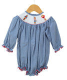 Cowgirl Nutcrackers Smocked Birdie Bubble