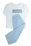 Snowmen Smocked Beau T-Shirt/Pants Set