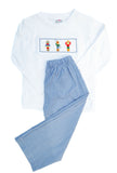 Cowboy Nutcrackers Smocked Beau T-Shirt/Pants Set