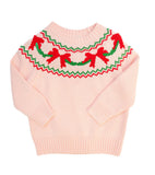 Pink Bow Garland Sweater