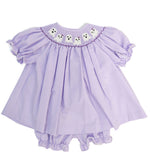 Purple Ghosts Smocked Annabelle Bloomer Set