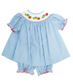 Back to School Caterpillar Smocked Annabelle Bloomer Set