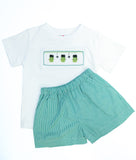 Frankenstein Smocked Beau T-Shirt/Shorts Set