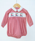Golfing Santa Smocked Henry Bubble
