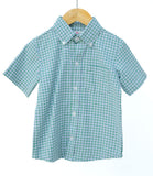 Evergreen Plaid Button-Up Shirt for little boys 
