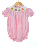 Pink Birthday Cakes Smocked Birdie Bubble