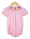Pink Witches Smocked Birdie Bubble