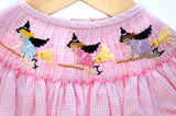 Pink Witches Smocked Annabelle Bloomer Set