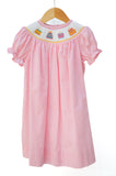 Pink Birthday Cakes Smocked Helen Dress