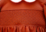Golden Orange Smocked Pima Cotton Emma Bubble