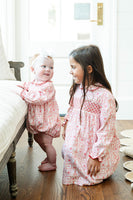 Christmas Tiles Smocked Pima Cotton Emma Bubble