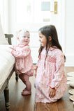Christmas Tiles Smocked Pima Cotton Emma Bubble