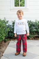 Christmas Geese Smocked Beau T-Shirt/Pants Set
