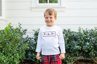 Christmas Geese Smocked Beau T-Shirt/Pants Set