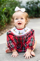 Christmas Geese Smocked Birdie Bubble