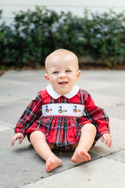 Christmas Geese Smocked Henry Bubble