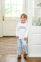 Santa Claus Smocked Beau T-Shirt/Pants Set