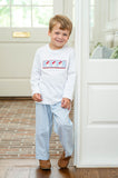 Santa Claus Smocked Beau T-Shirt/Pants Set