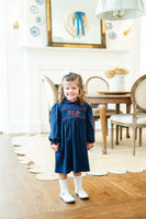 Poinsettia Smocked Pima Cotton Libby Dress