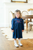 Poinsettia Smocked Pima Cotton Libby Dress