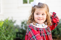 Christmas Geese Smocked Helen Dress