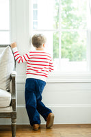 Red and White Stripes Unisex Sweater