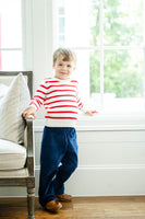 Red and White Stripes Unisex Sweater