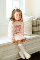 Bow Floral Applique Dress