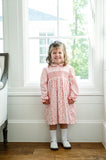 Christmas Tiles Smocked Pima Cotton Libby Dress