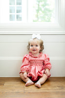 Festive Red and Green Smocked Bridget Bubble