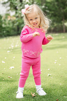 Pink Bows Knit Sweater Set