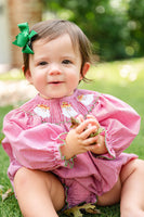 Cowboy Santa Smocked Birdie Bubble