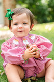 Cowboy Santa Smocked Birdie Bubble