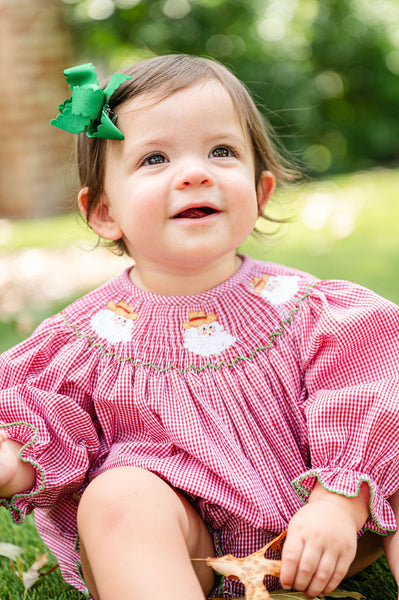 Cowboy Santa Smocked Birdie Bubble