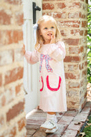 Bow Floral Applique Dress