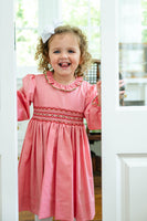 Festive Red and Green Smocked Charlotte Dress