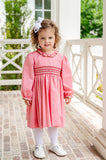 Festive Red and Green Smocked Charlotte Dress